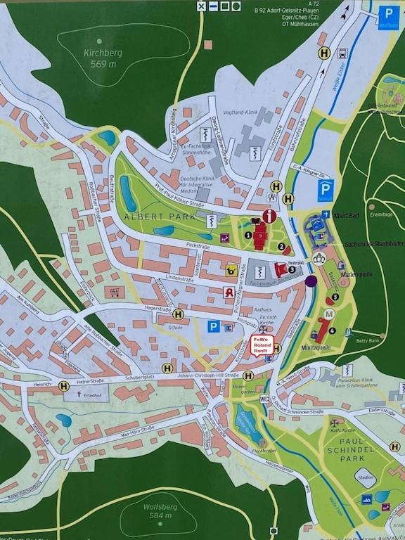 Fewo Roland Ranft Direkt Am Kurpark Barrierearm 60Qm Bad Elster Exterior photo